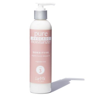 Pure Avocado Moisturizer with Organic Sweet Almond Oil for Sensitive Skin (Fragrance Free)