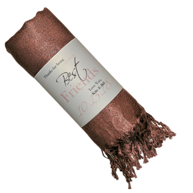 Copper Metallic Pashmina Scarf